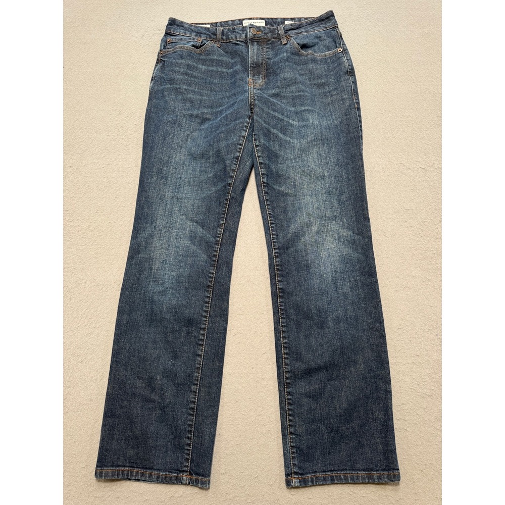 Lucky Brand Jeans Men's 32x32 Blue Dark Wash Denim Classic Fit Whiskered Cowboy
